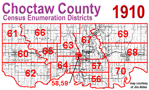 1910 Cesus Enumeration Map