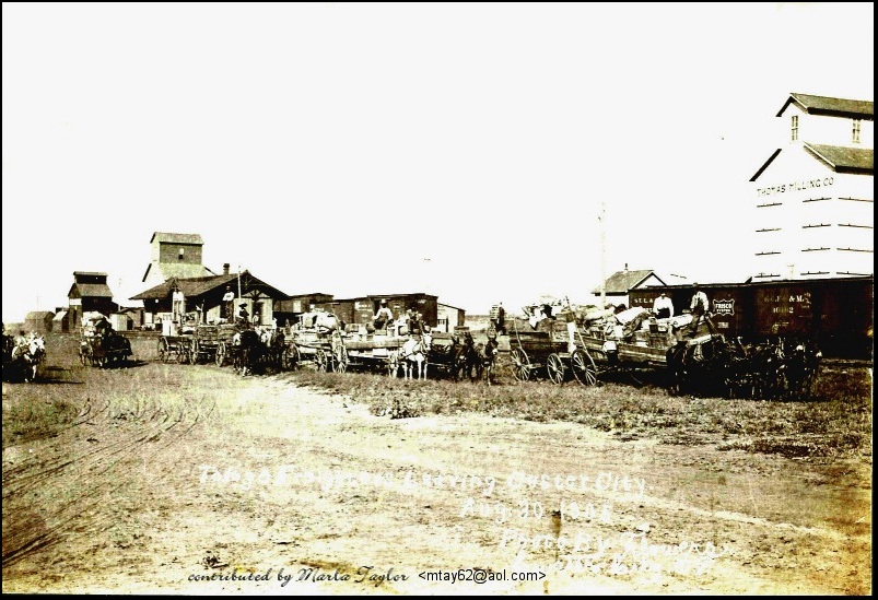 Taloga freighters near Thomas, Oklahoma