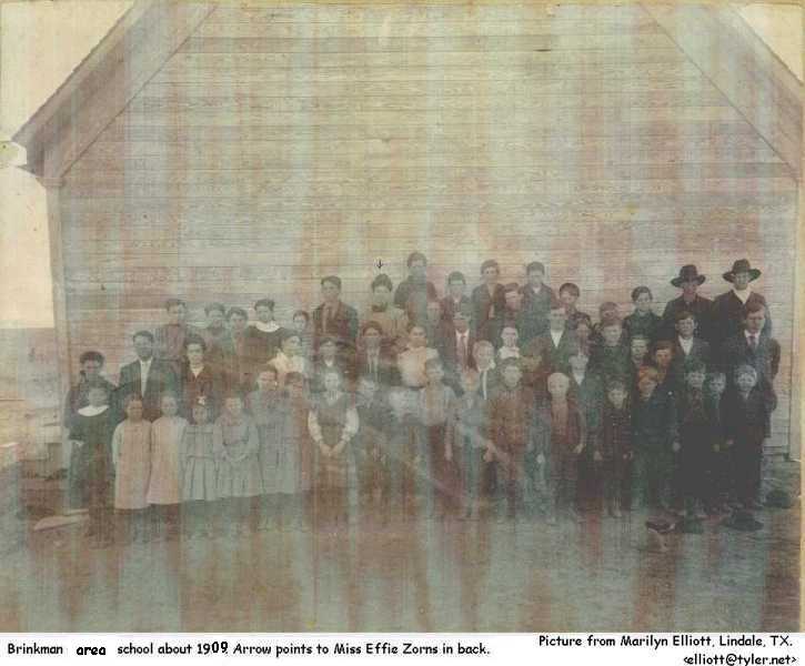 school near Brinkman, about 1909