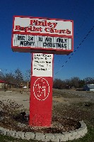 Finley Baptist Church sign