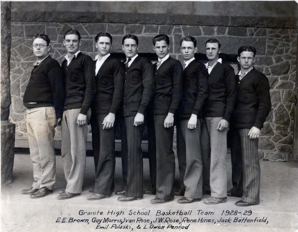 Granite basketball men's team 1928-1929