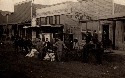 men standing by mail carts at Binger post office abt 1910