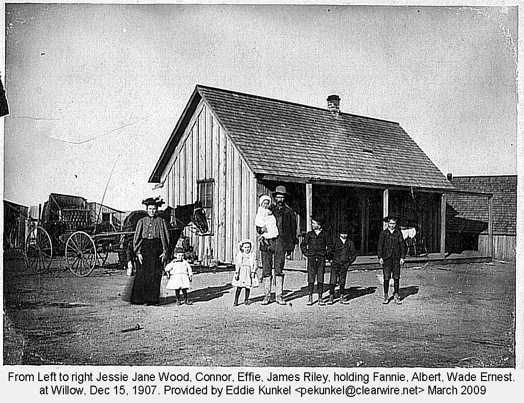 James Riley Harris family at Willow
