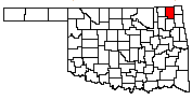 Location of Craig County, Oklahoma