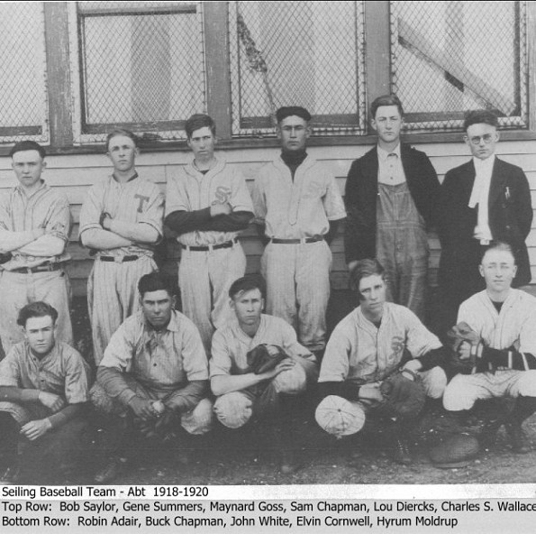 Seiling Baseball Team about 1918-1920
