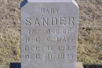 Infant daughter H. C. and Mae Sander
