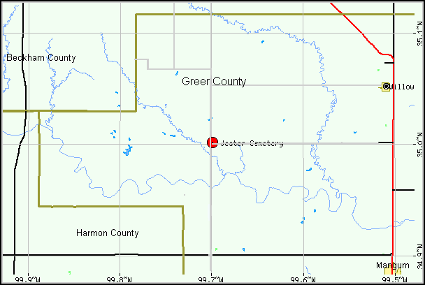 map to Jester Oklahoma