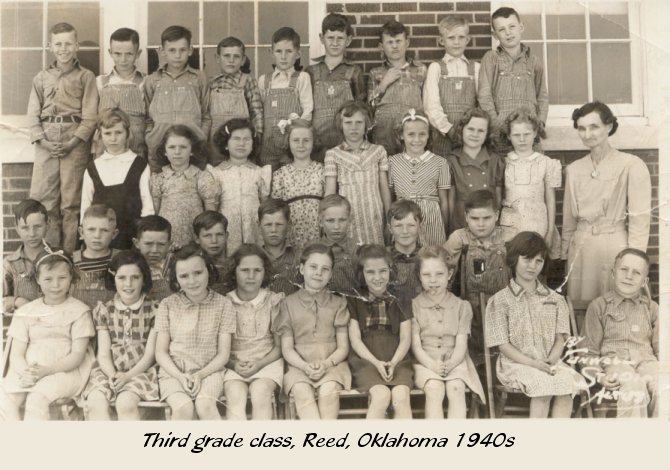 Third grade, Reed, Oklahoma 1940s