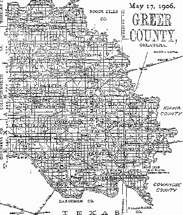 Old Greer County map 1906