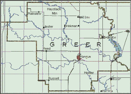 Greer County map