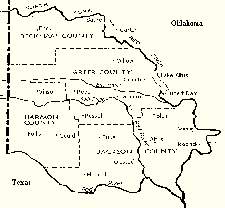 Map of Old Greer County