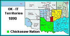 Chickasaw Nation boundary map