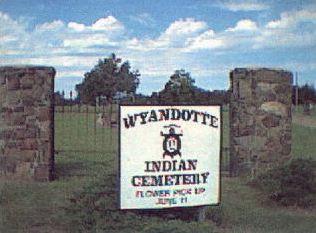Wyandotte Indian Cemetery sign