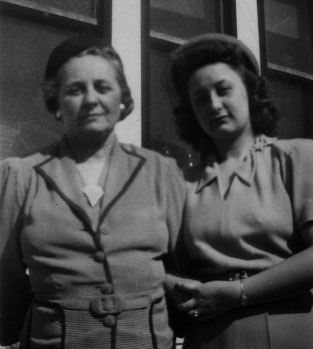 Josephine Ione (Kelly) Doan on the left and her niece, Joyce Yvonne Kelly. 