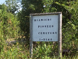 Kiamichi Pioneer Cemetery sign