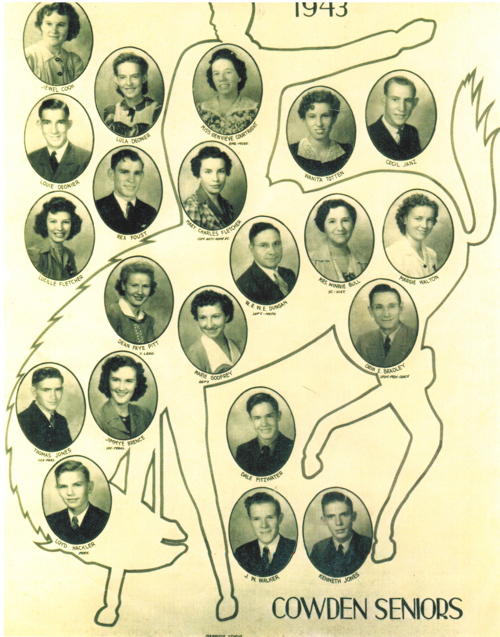 Cowden (Okla) High Class 1943